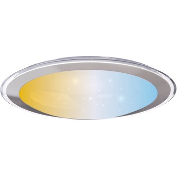 Aigostar - LED dimmējama plafonjera LED/30W/230V 2700-6500K, diametrs 42,9 cm, hroms + tālvadības pults