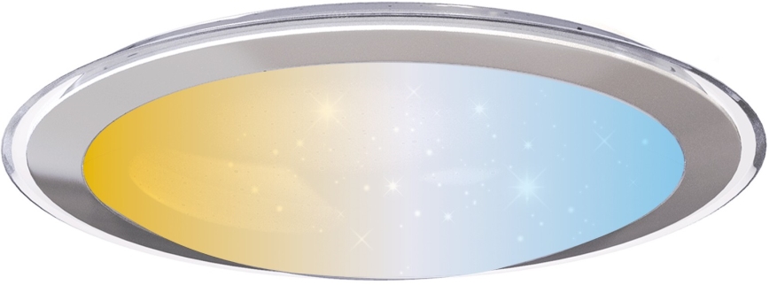 Aigostar - LED griestu gaismeklis ar regulējamu spilgtumu LED/30W/230V 2700-6500K Ø 42,9 cm hroms + tālvadības pults