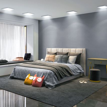 Aigostar - LED Griestu gaismeklis LED/12W/230V 6500K 17,5x17,5 cm balts