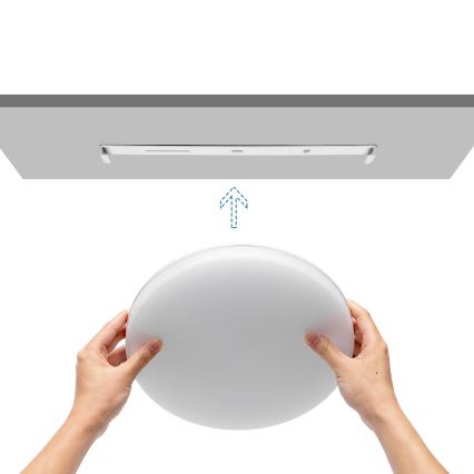 Aigostar - LED regulējams vannas istabas griestu gaismeklis LED/24W/230V 3000K-6500K IP54 Ø 33 cm + tālvadības pults