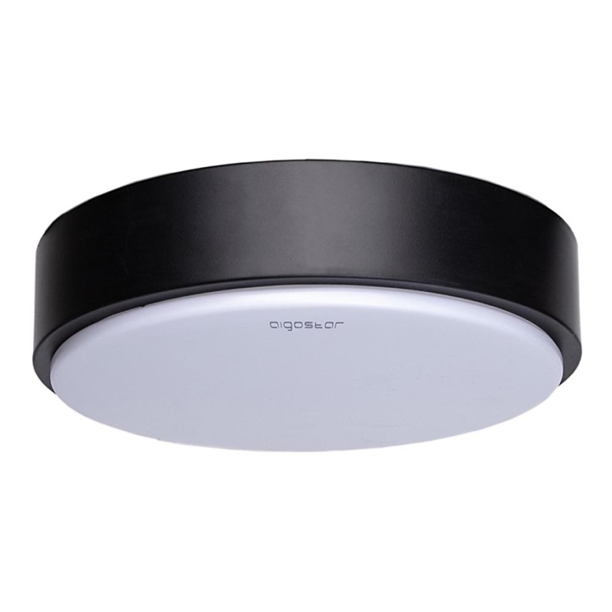 Aigostar - LED Griestu lampa LED/12W/230V 3000K d. 23 cm melna