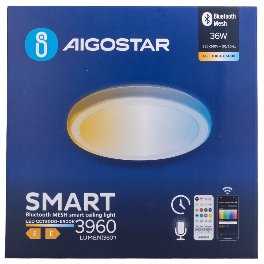 Aigostar - MESH LED dimmējama griestu lampa LED/36W/230V 3000-6500K Ø 49,5 cm + tālvadības pults