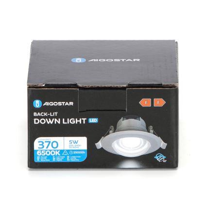 Aigostar - LED griestu lampa LED/5W/230V 6500K pr. 8,5 cm balta