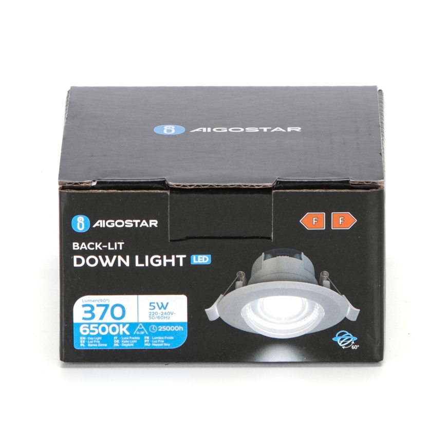Aigostar - LED griestu lampa LED/5W/230V 6500K pr. 8,5 cm balta