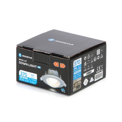 Aigostar - LED griestu lampas LED/5W/230V 4000K diametrs 8,5 cm balta