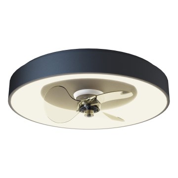 Aigostar - LED griestu ventilators ar regulējamu apgaismojumu LED/40W/230V 2700-6500K 48 cm + tālvadības pults melns
