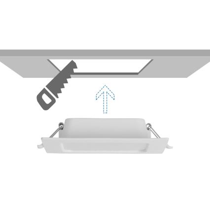 Aigostar - LED iebūvējamais griestu gaismeklis LED/6W/230V 3000K 12x12 cm balts