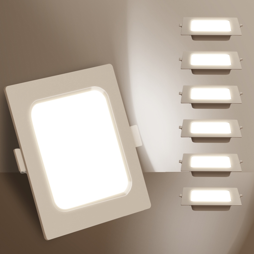 Aigostar - LED iebūvējamais griestu gaismeklis LED/6W/230V 4000K 12x12 cm balts