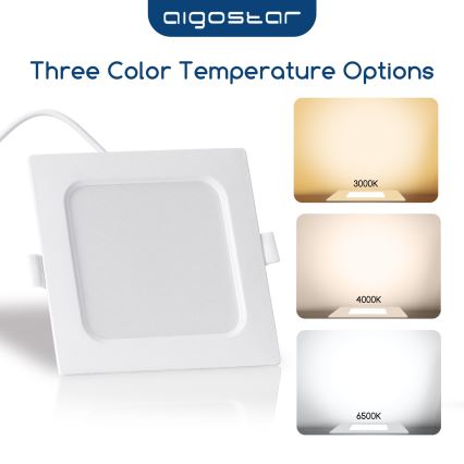 Aigostar - LED iebūvējamais griestu gaismeklis LED/6W/230V 4000K 12x12 cm balts