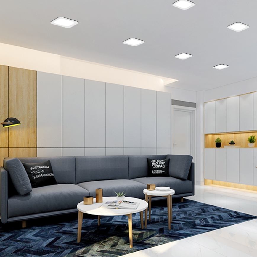 Aigostar - LED iebūvējamais griestu gaismeklis LED/6W/230V 6500K 12x12 cm balts