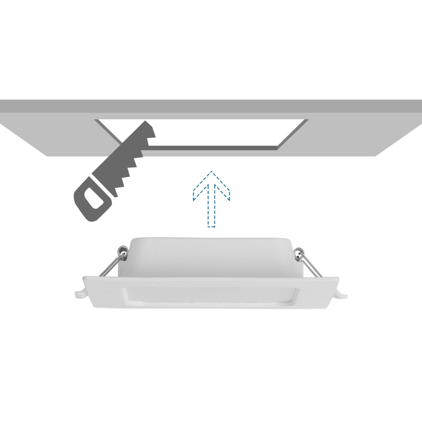 Aigostar - LED iebūvējamais griestu gaismeklis LED/6W/230V 6500K 12x12 cm balts