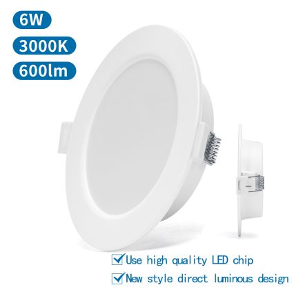 Aigostar - LED Iegremdējama lampa LED/6W/230V 3000K d. 11,8 cm balta