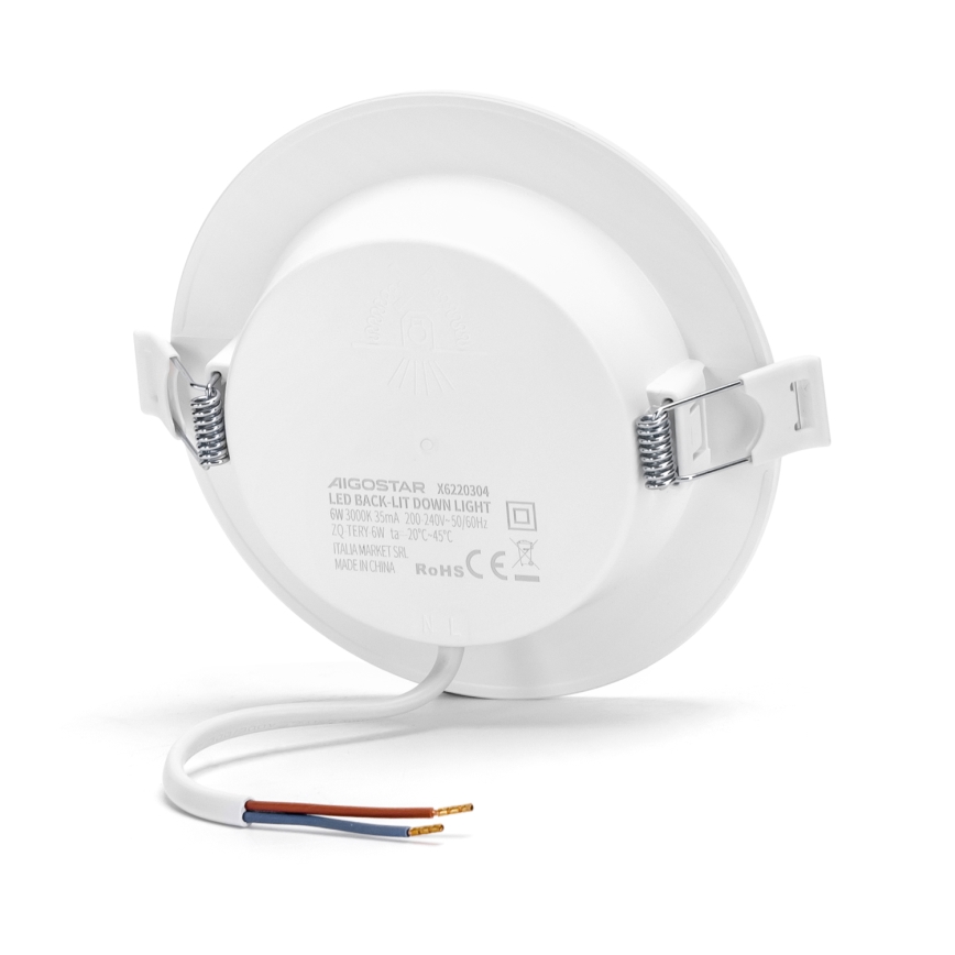 Aigostar - LED Iegremdējama lampa LED/6W/230V 3000K d. 11,8 cm balta