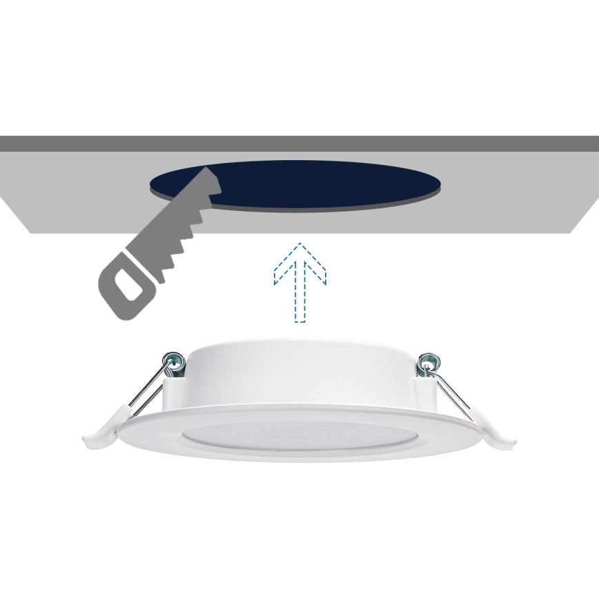 Aigostar - LED Iegremdējama lampa LED/6W/230V 3000K d. 11,8 cm balta