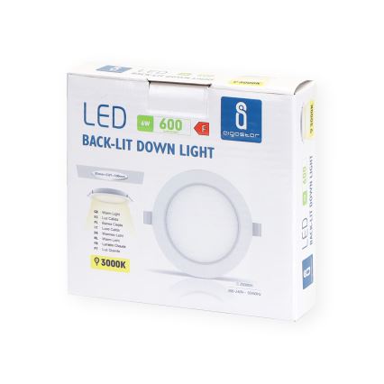 Aigostar - LED Iegremdējama lampa LED/6W/230V 3000K d. 11,8 cm balta