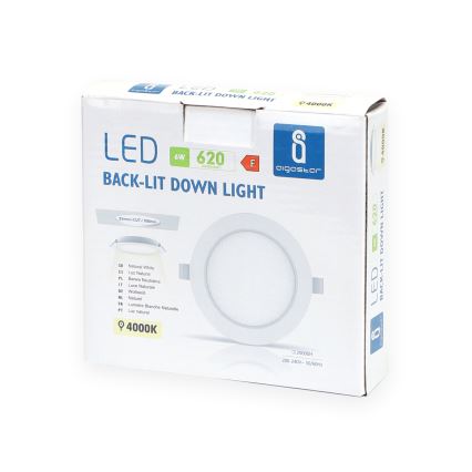 Aigostar - LED Iegremdējama lampa LED/6W/230V 4000K d. 11,8 cm balta