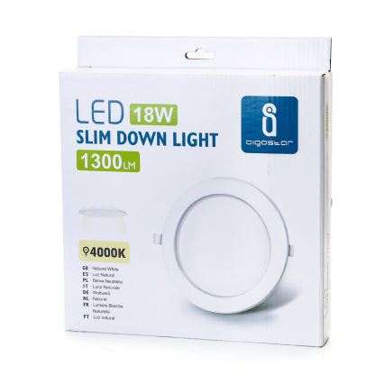Aigostar - LED Iegremdējama lampa ULTRATHIN LED/18W/230V 4000K balta