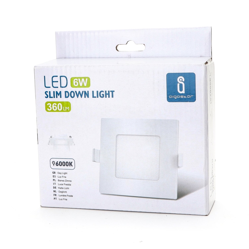 Aigostar - LED Iegremdējama lampa ULTRATHIN LED/6W/230V 6000K balta