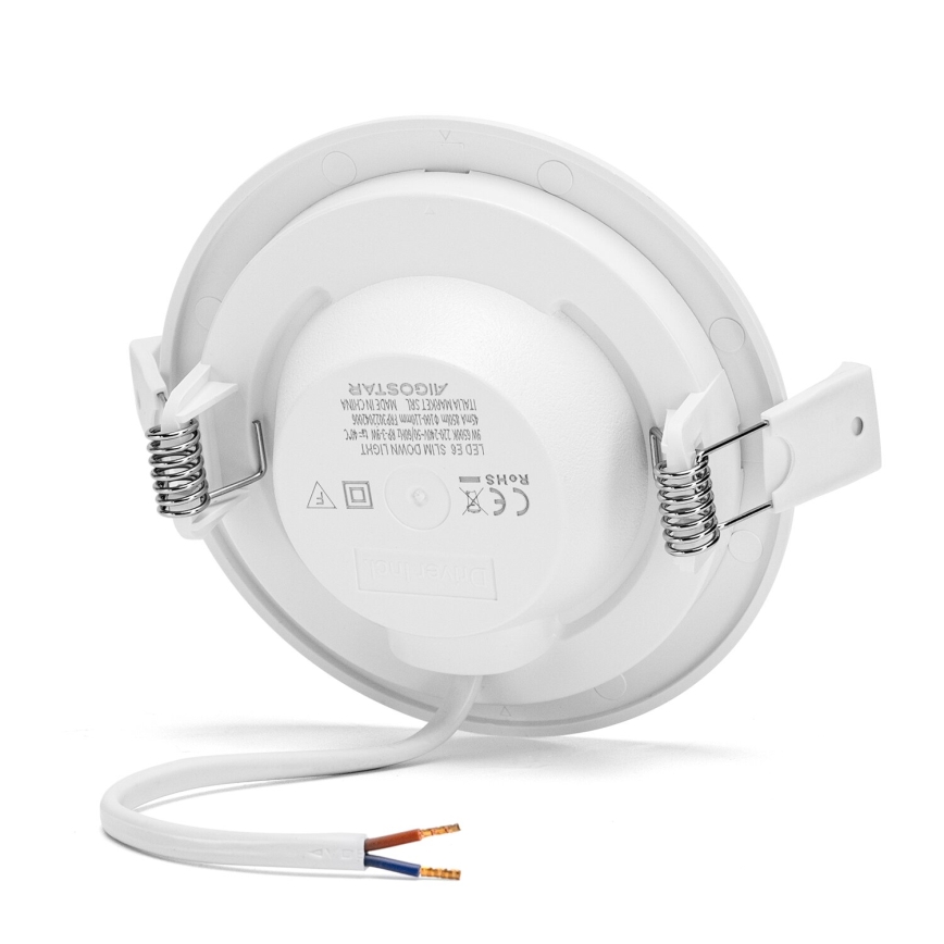 Aigostar - LED Iegremdējama lampa ULTRATHIN LED/9W/230V 6000K balta