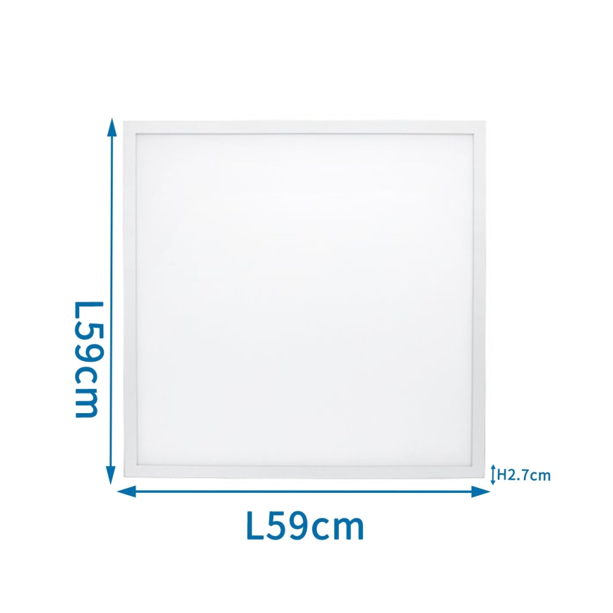 Aigostar - LED Iegremdējams panelis LED/40W/230V 3000K/4000K/6500K 60x60cm balta