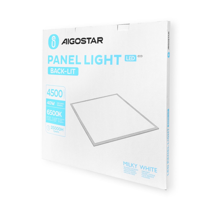 Aigostar - LED Iegremdējams panelis LED/40W/230V 6500K 60x60cm balta