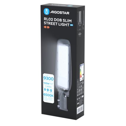 Aigostar - LED ielas lampa SLIM LED/100W/230V 6500K IP65