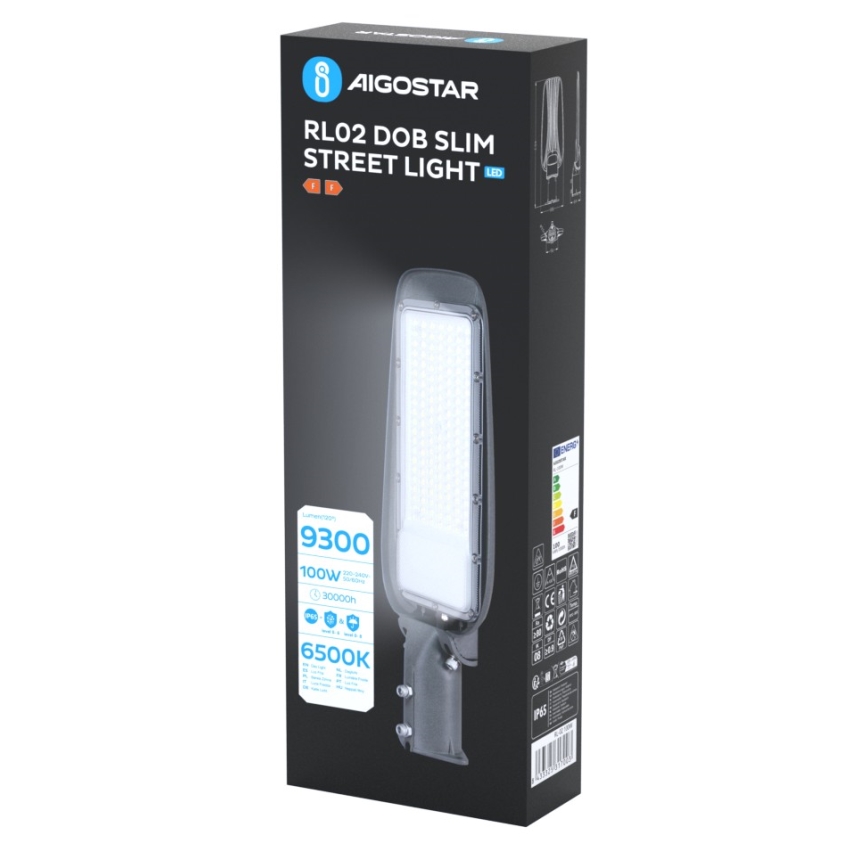 Aigostar - LED ielas lampa SLIM LED/100W/230V 6500K IP65