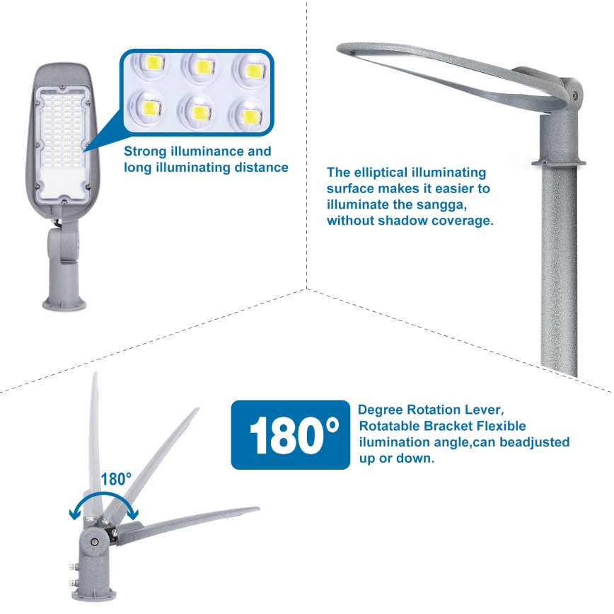 Aigostar - LED ielas lampa SLIM LED/150W/230V 6500K IP65
