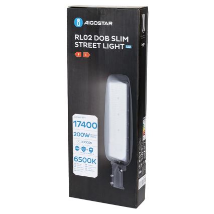 Aigostar - LED ielas lampa SLIM LED/200W/230V 6500K IP65
