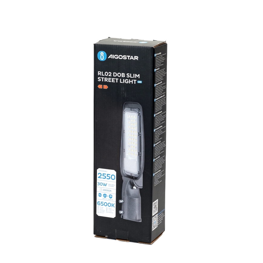 Aigostar - LED ielas lampa SLIM LED/30W/230V 6500K IP65