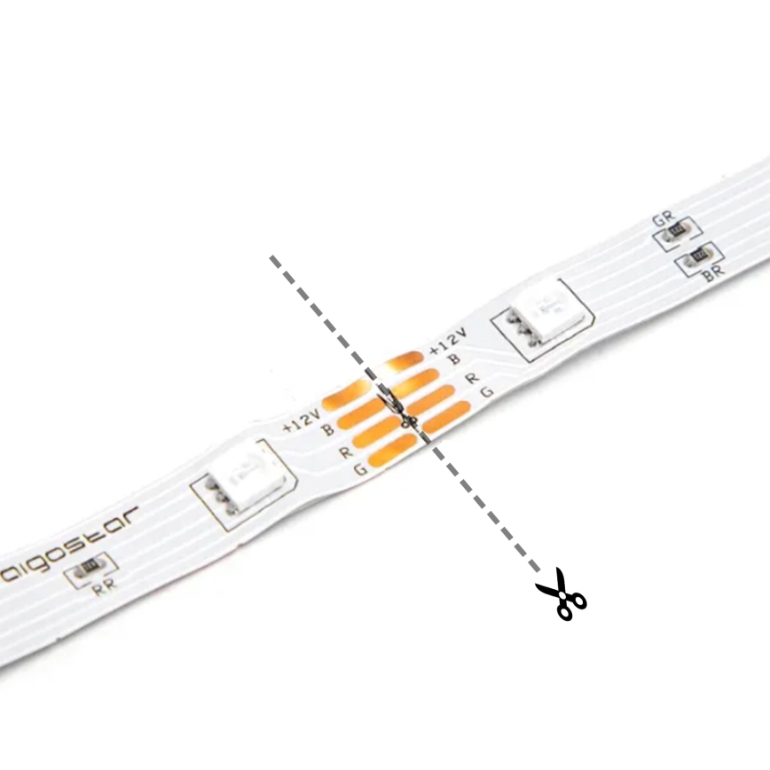 Aigostar - LED Josla 2m LED/4,9W/5V 2700K IP65 melna