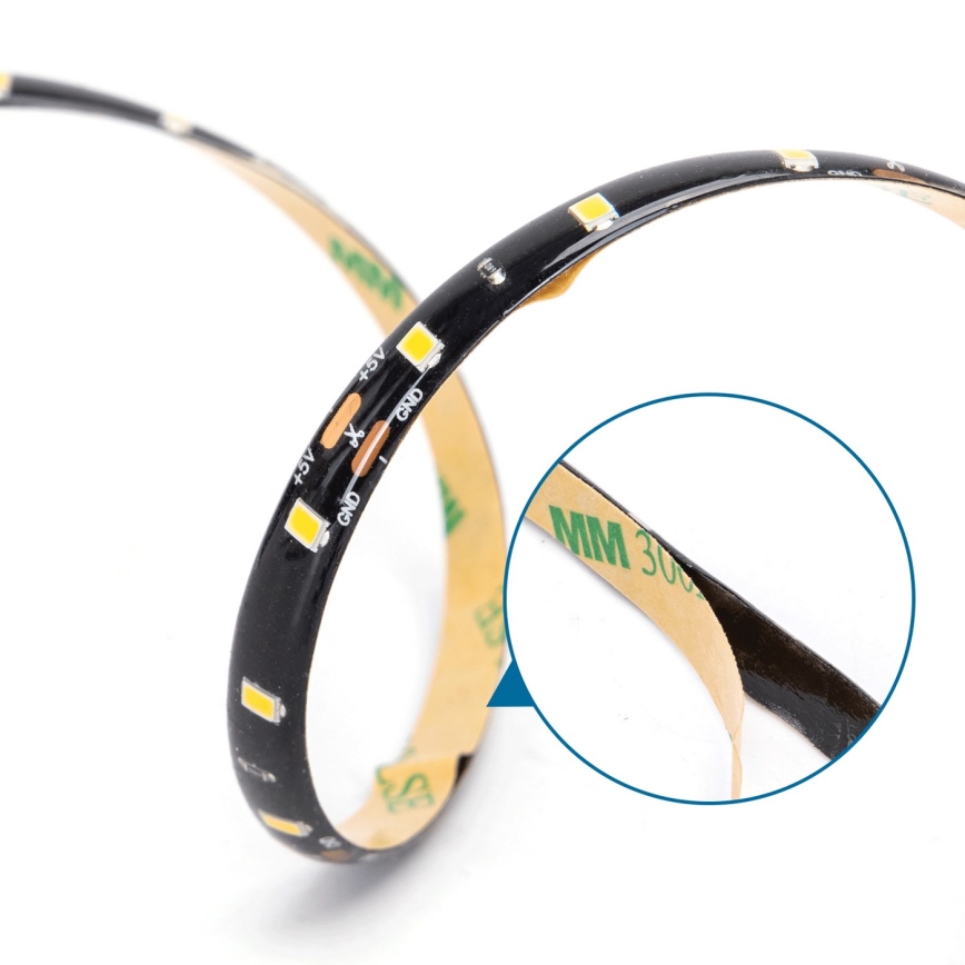 Aigostar - LED Josla 2m LED/4,9W/5V 6500K IP65 melna