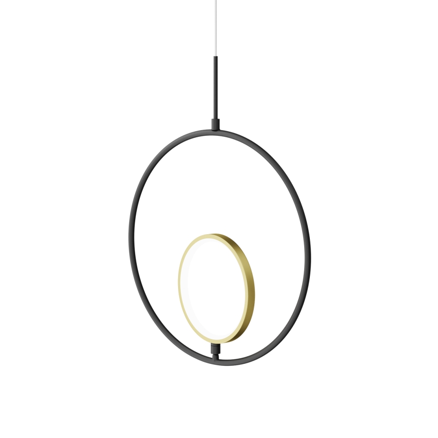 Aigostar - LED Lustra ar auklu LED/15W/230V 6500K melna/zelta