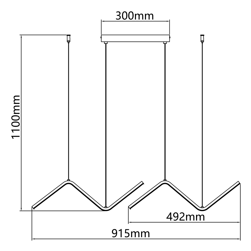 Aigostar - LED Lustra ar auklu LED/23W/230V 2700K