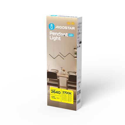 Aigostar - LED Lustra ar auklu LED/23W/230V 2700K