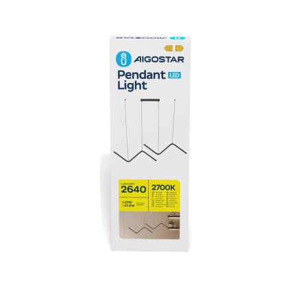 Aigostar - LED Lustra ar auklu LED/23W/230V 2700K