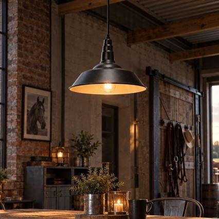 Aigostar - LED lustra uz vada 1xE27/60W/230V Ø 36 cm melna