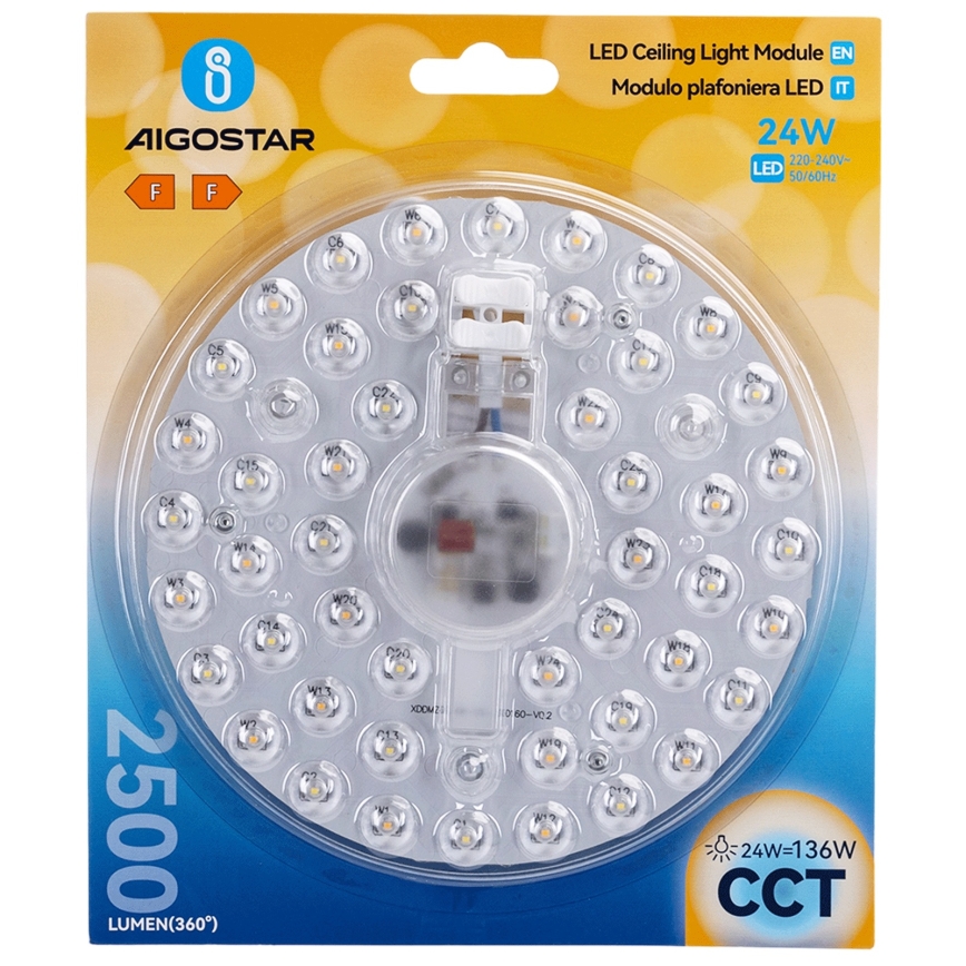 Aigostar - LED magnētiskais modulis 24W/230V 3000/4000/6500K