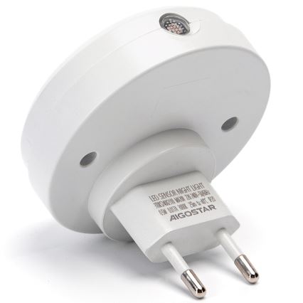 Aigostar - LED Nakts lampiņa ar krēslas sensoru LED/0,5W/230V 6500K