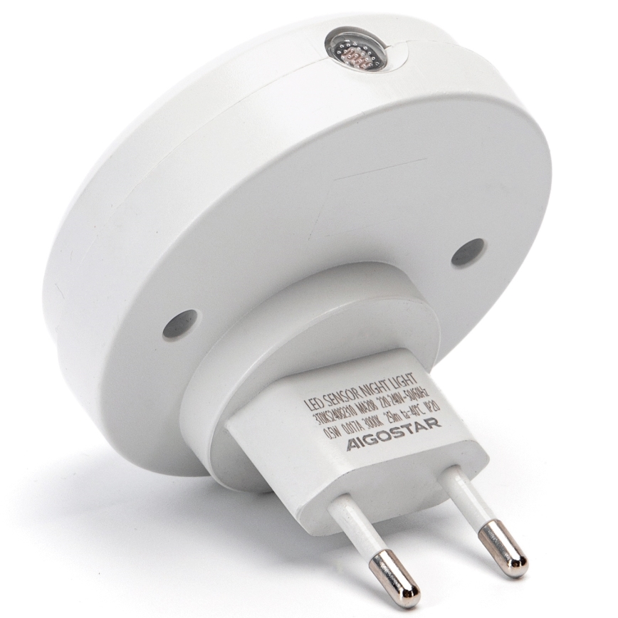 Aigostar - LED Nakts lampiņa ar krēslas sensoru LED/0,5W/230V 6500K
