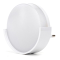 Aigostar - LED Nakts lampiņa ar krēslas sensoru LED/1W/230V 6500K apaļa