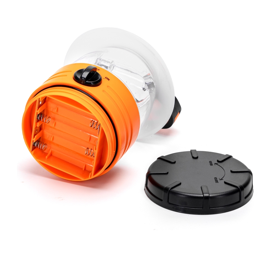 Aigostar - LED Pārnēsājama kempinga lampa LED/4xAA oranža