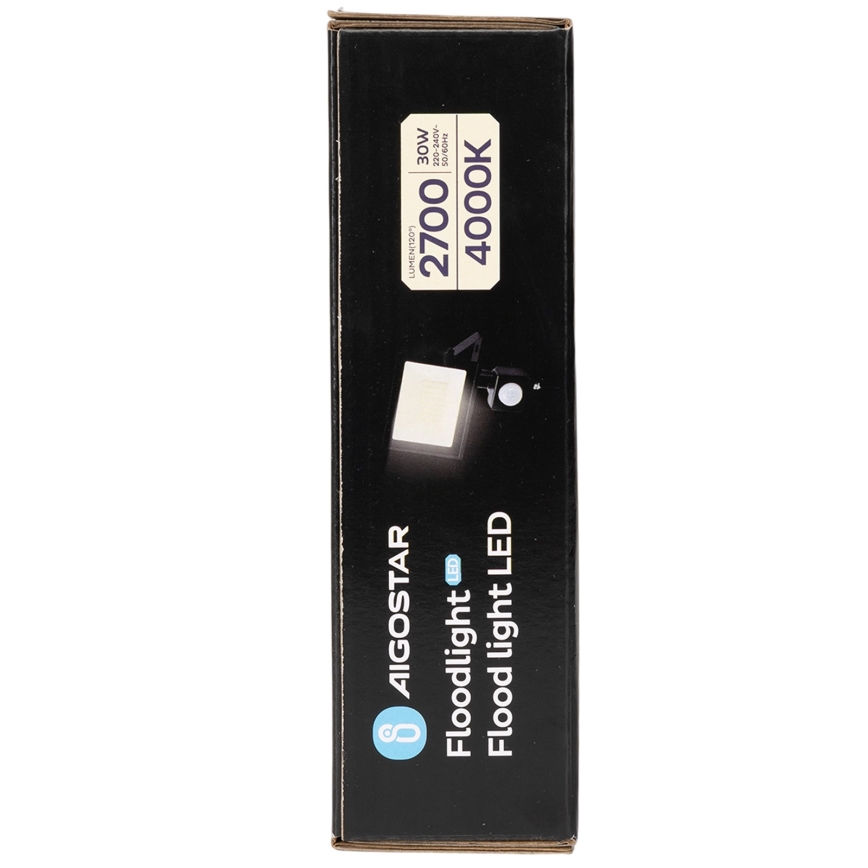 Aigostar - LED prožektors ar sensoru LED/30W/230V 4000K IP65