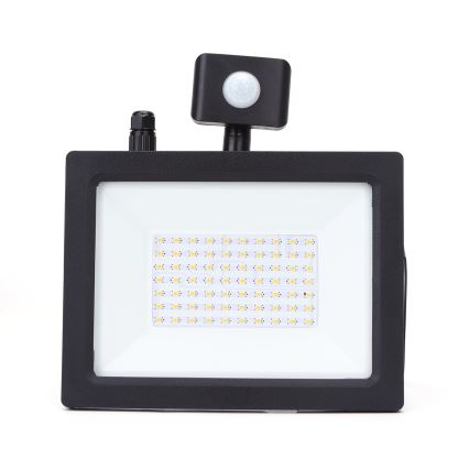 Aigostar - LED Prožektors ar sensoru LED/50W/230V 4000K IP65 melns