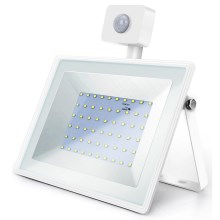 Aigostar - LED Prožektors ar sensoru LED/50W/230V 6400K IP65 balts