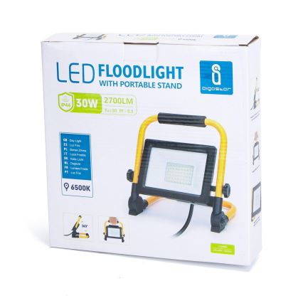 Aigostar - LED Prožektors ar statīvu LED/30W/230V IP44