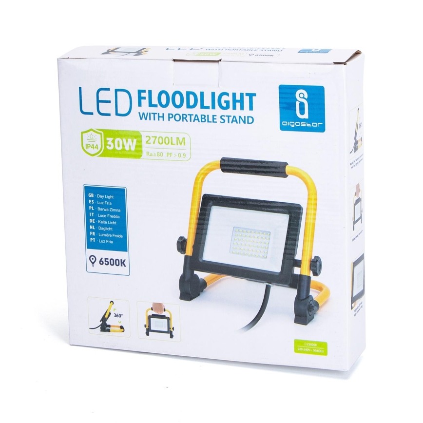 Aigostar - LED Prožektors ar statīvu LED/30W/230V IP44