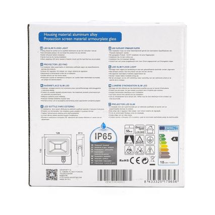 Aigostar - LED Prožektors LED/10W/230V 6400K IP65 melns