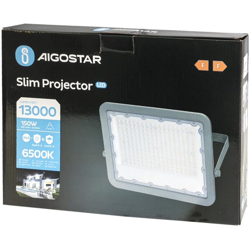 Aigostar - LED Prožektors LED/150W/230V pelēka 6500K IP65