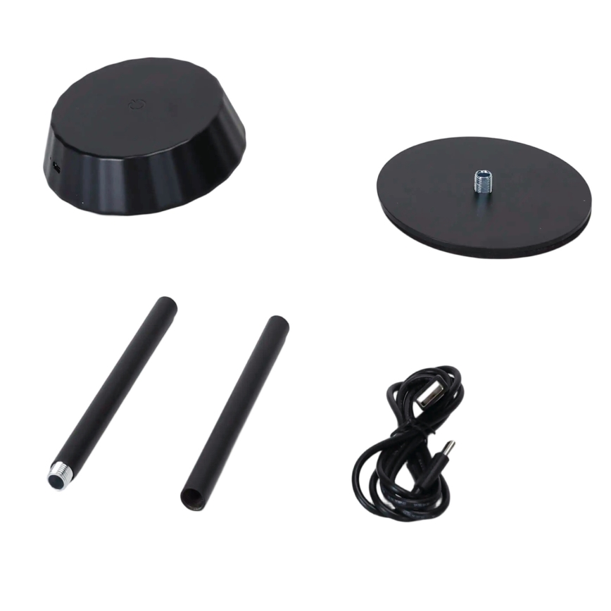 Aigostar - LED regulējama galda lampa AMBIENT LED/2,4W/5V 3000-6500K melna 2000 mAh